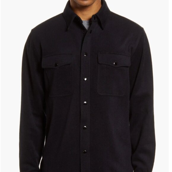 rag & bone - Jack Slim Fit Wool Blend Shirt Jacket NWT - Navy/Black - Picture 13 of 14
